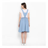 Womens blue denim sleeveless dress