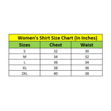 Black polyester printed roll up sleeve standard length shirt for women - wearable apparel on hanger