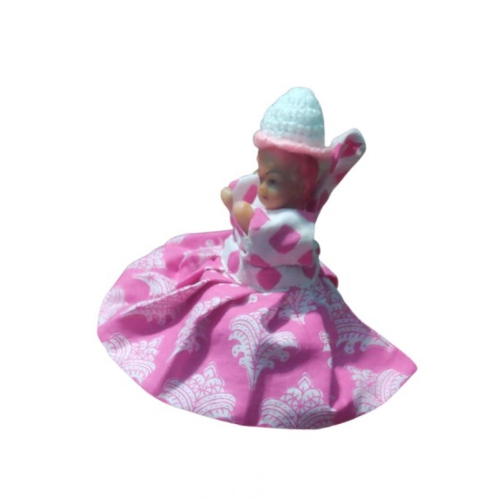 Pink cotton Laddu Gopal dress size 0-6, casual wear for women