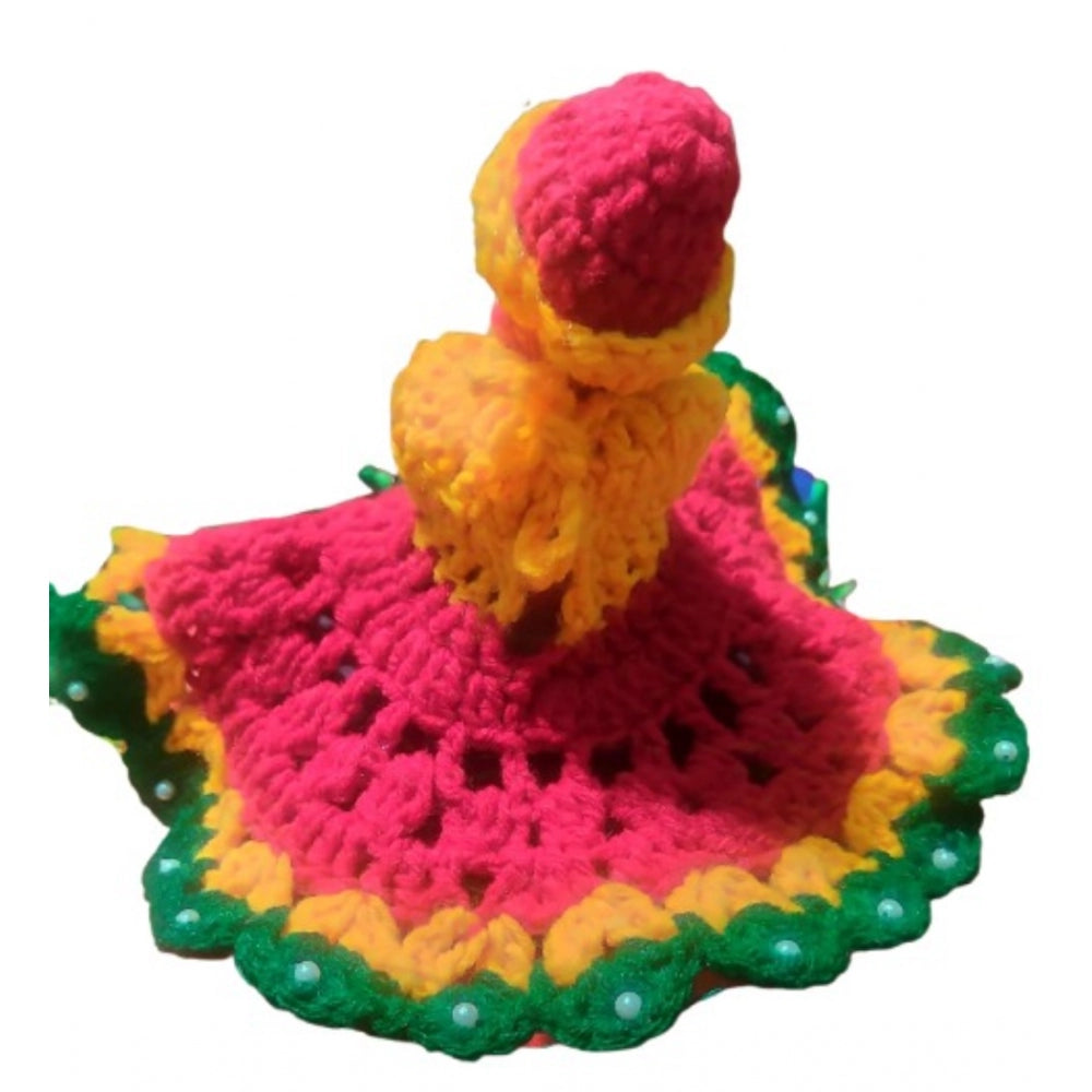 Red-Yellow-Green Tharad Laddu Gopal dress, size 0-6 for women's fashion
