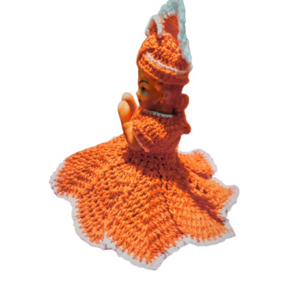 Orange Tharad Laddu Gopal Tharad Dress (size 0-6), traditional Indian clothing on model