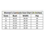 Women's solid navy blue stretchable cami, cotton blend material