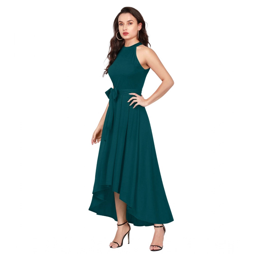 Navy blue midi sleeveless dress
