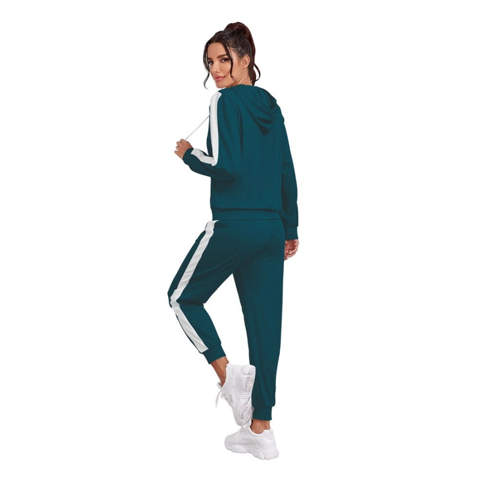 Purple tracksuit with hood, stretchy fabric