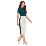 Morpich knitting stretchable solid round neck cap sleeve top for women, full-length, flexible fabric
