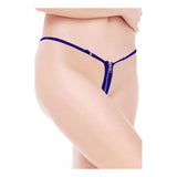 Womens Pack Of2  Polyester Spandex Solid G String Erotic Panty Navy Blue Free Size Fit to S M L