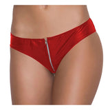 Women's Pack Of_2  Polyester Spandex Solid Thong Panty (Red, Free Size: Fit to S, M, L)