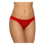 Women's Pack Of_2  Nylon Spandex Self Design Brief Panty (Red, Free Size: Fit to S, M, L)