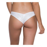 Womens Pack Of2  Polyester Spandex Self Design Hipster Panty White Free Size Fit to S M L
