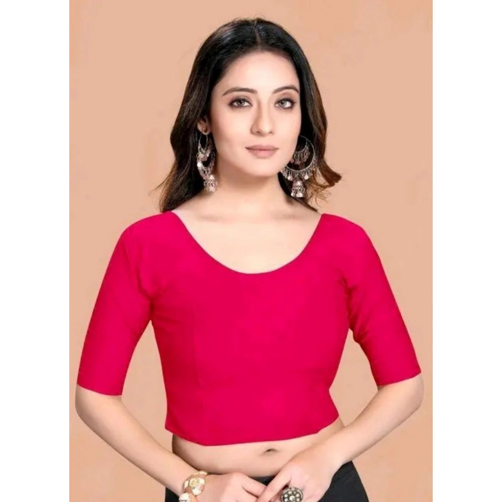 Hosiery printed pink short sleeves crop blouse set for women - soft non-padded blouses with slip-on closure, vibrant pattern on display