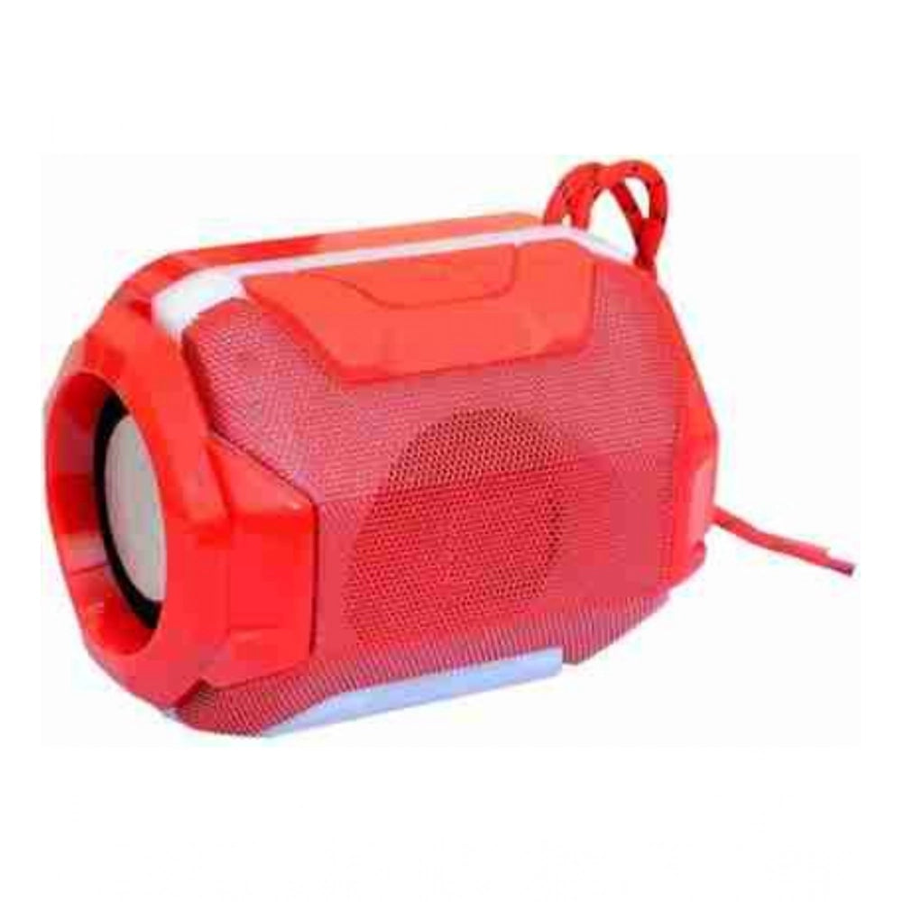 Red plastic waterproof speaker with power light