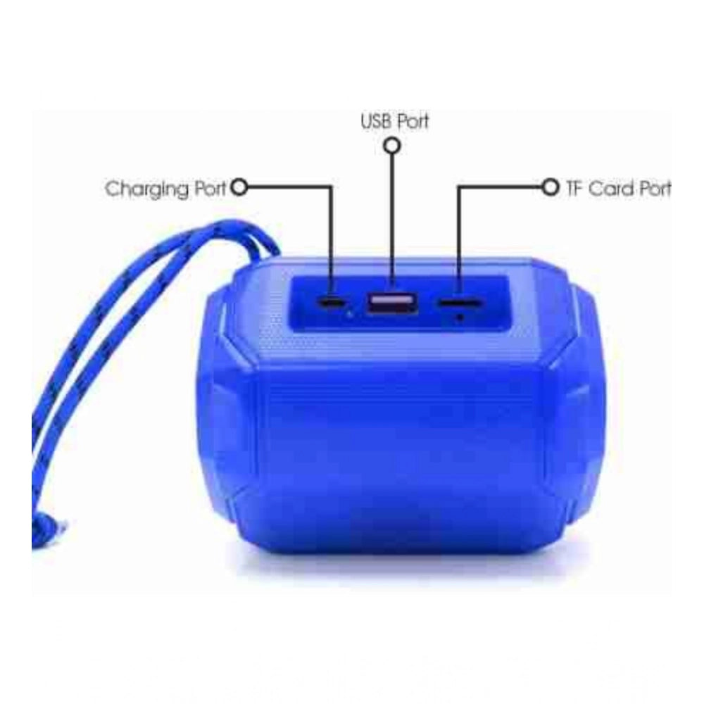 Blue plastic wireless A005 Bluetooth speaker with USB port