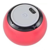 Red wireless Bluetooth speaker with a USB port