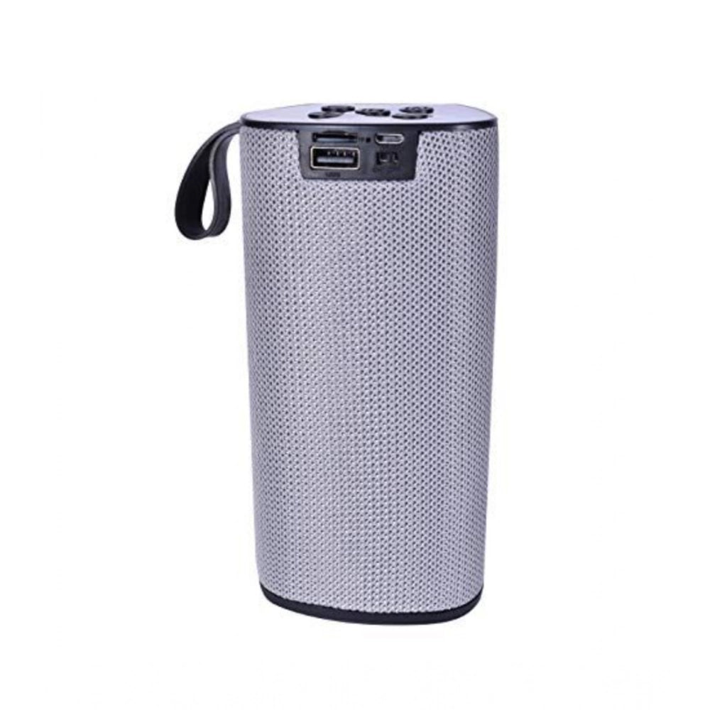 Grey fabric portable Bluetooth speaker