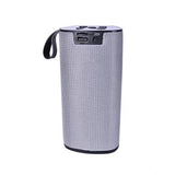 Grey fabric portable Bluetooth speaker
