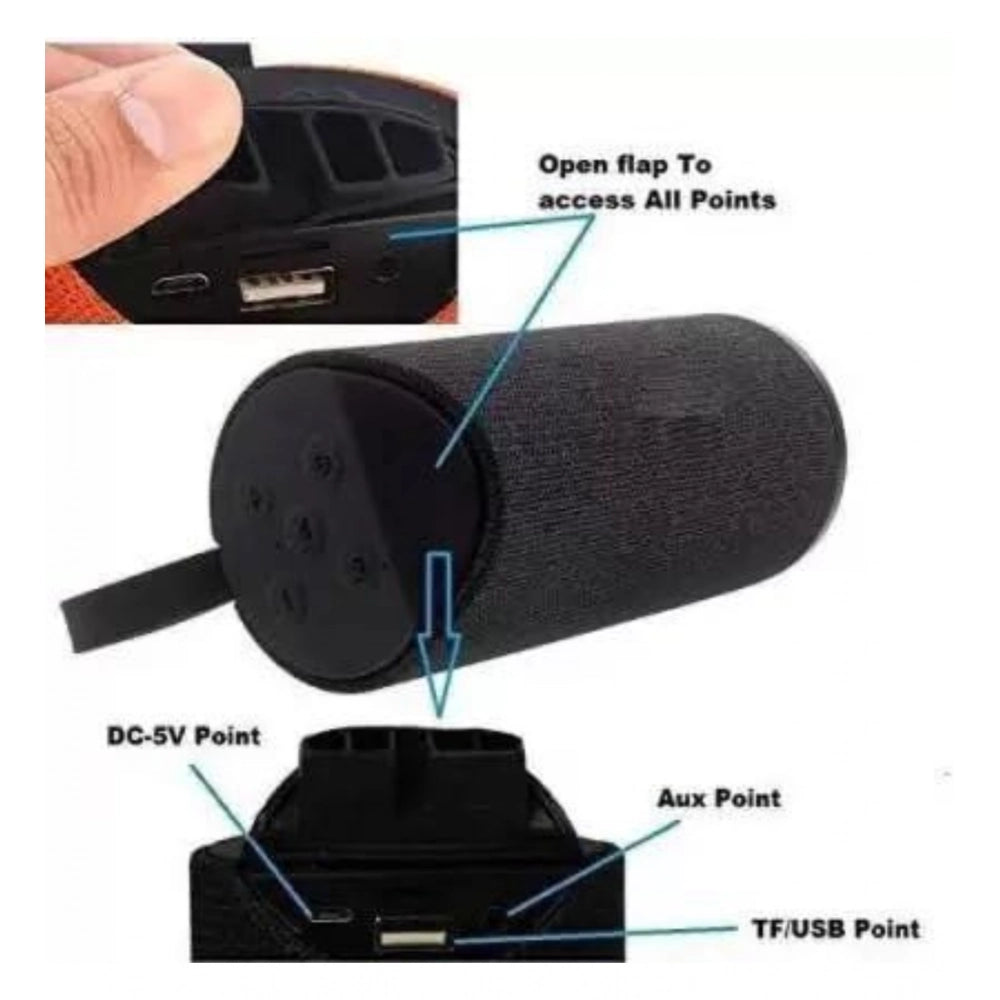 Black wireless portable bluetooth speaker (Foji)