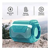 Plastic and rubber A005 Bluetooth speaker, blue