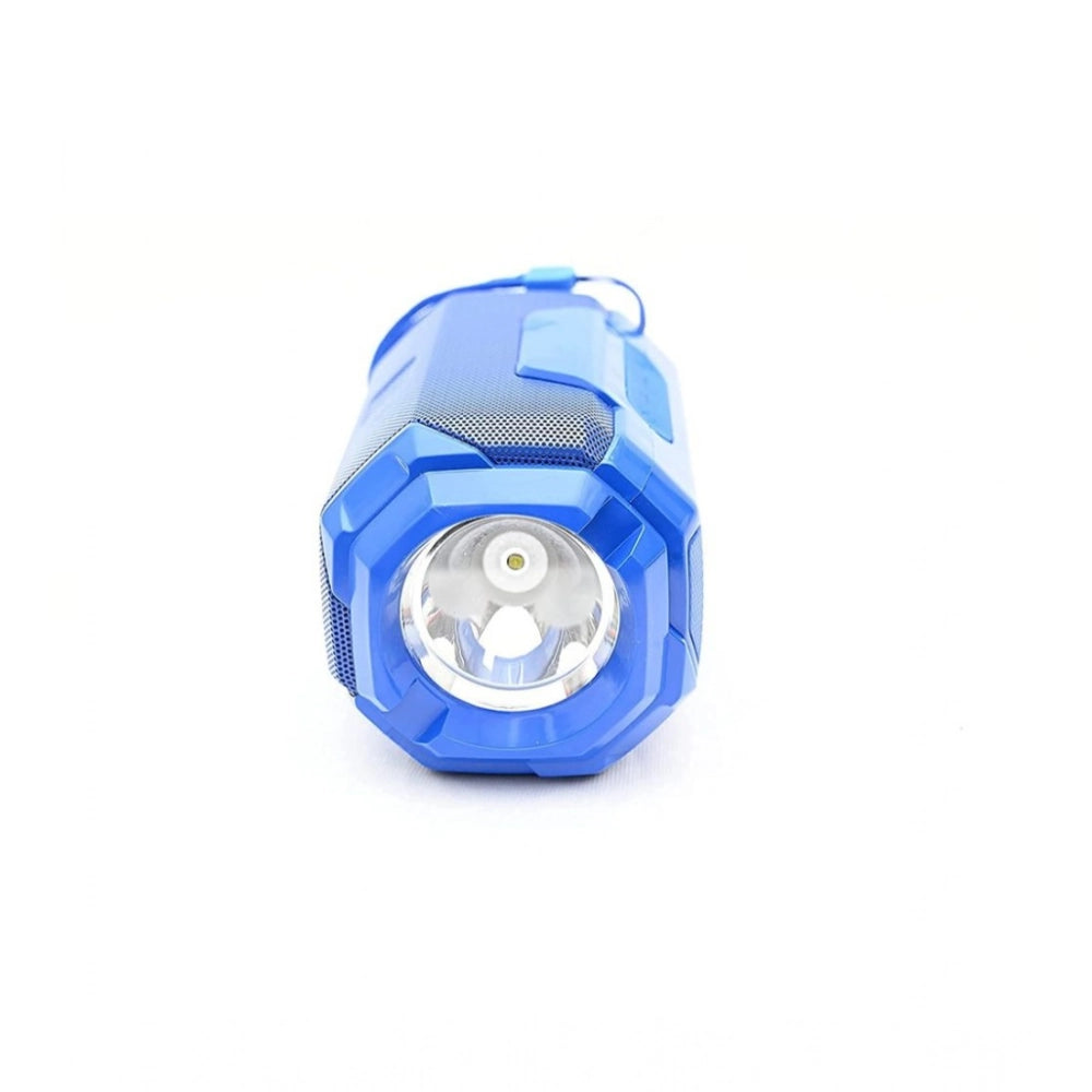 Blue rubber waterproof Bluetooth speaker with illuminated light