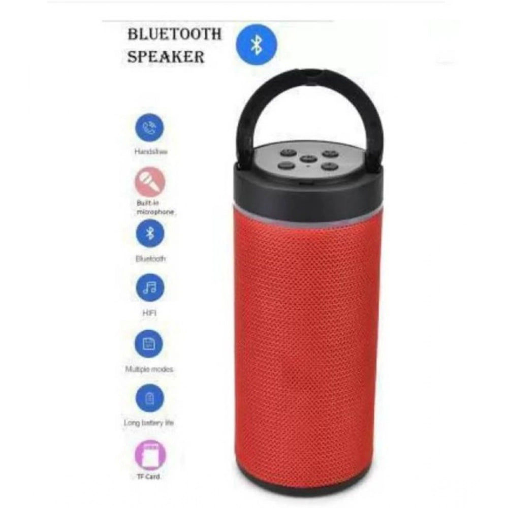 Red plastic wireless KT125 Bluetooth speaker with adjustable volume control