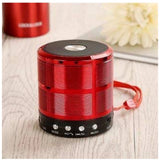 Red plastic portable Bluetooth speaker