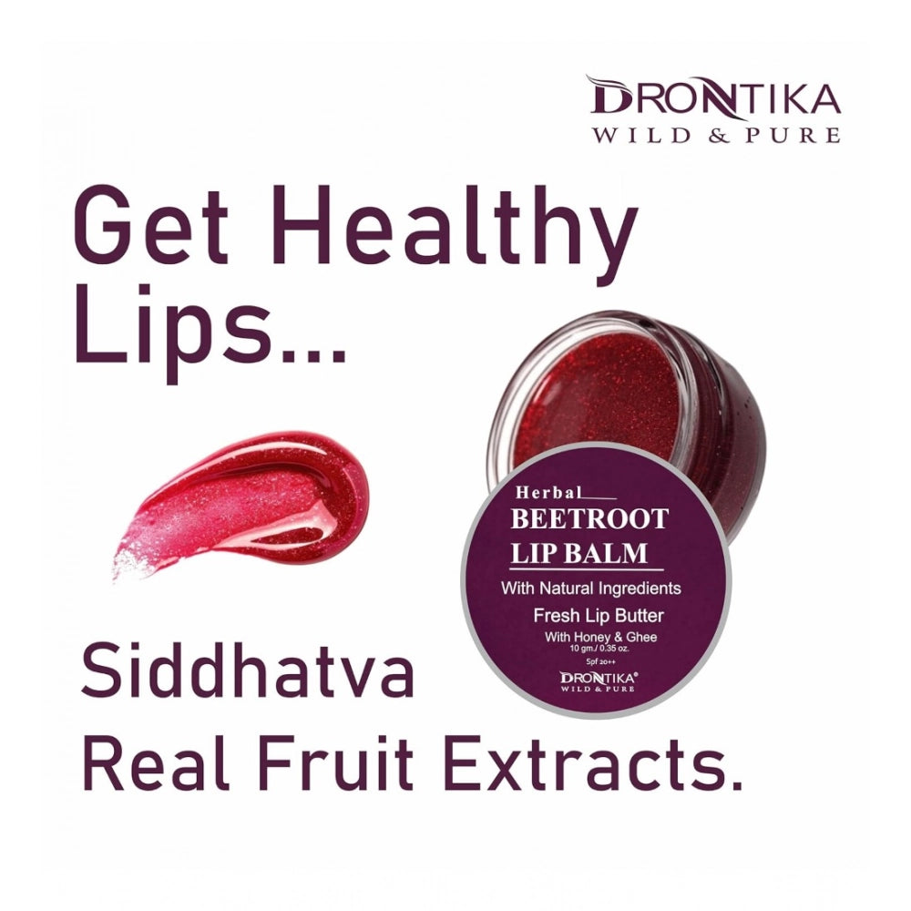 Natural, plant-based beetroot & cherry lip balm pack (20gm each), ideal for dry, chapped lips on unisex skin