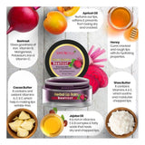 Natural, plant-based beetroot lip balm pack of 2 (20gm) for dry skin, chapped lips relief