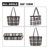 White woolen medium shoulder zipper handbag with two handle straps and fix sling strap