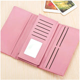 Purple faux leather wallet, medium size with snap button closure, perfect for everyday use