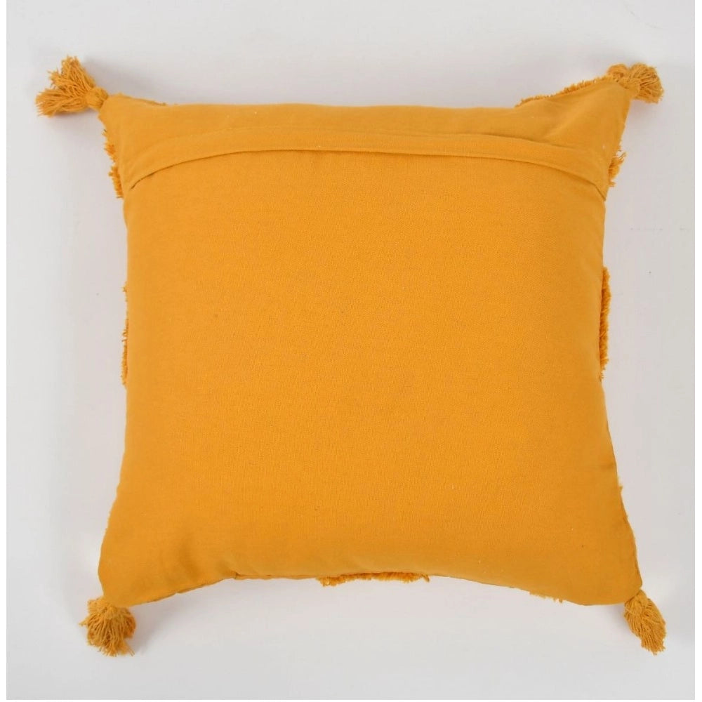 Yellow cotton tufted cushion pillow covers (pack of 2), perfect for living room sofa decor