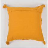 Yellow cotton tufted cushion pillow covers (pack of 2), perfect for living room sofa decor