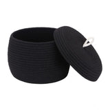 Cotton Bear Shaped Storage Matka Basket With Lid Pack of 1 (Black)