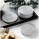 Cotton Rope Drink Coasters 6 Pcs Set (Grey)