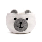 Cotton Bear Shaped Storage Baskets Pack of 1 (White)