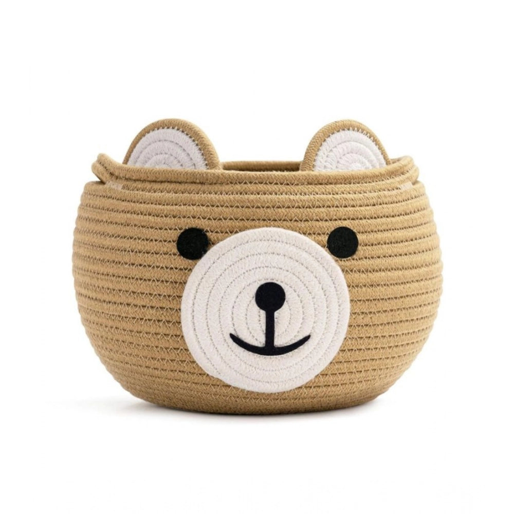 Cotton Bear Shaped Storage Baskets Pack of 1 (Beige)