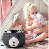 Cotton Bear Shaped Storage Baskets Pack of 1 (Grey)