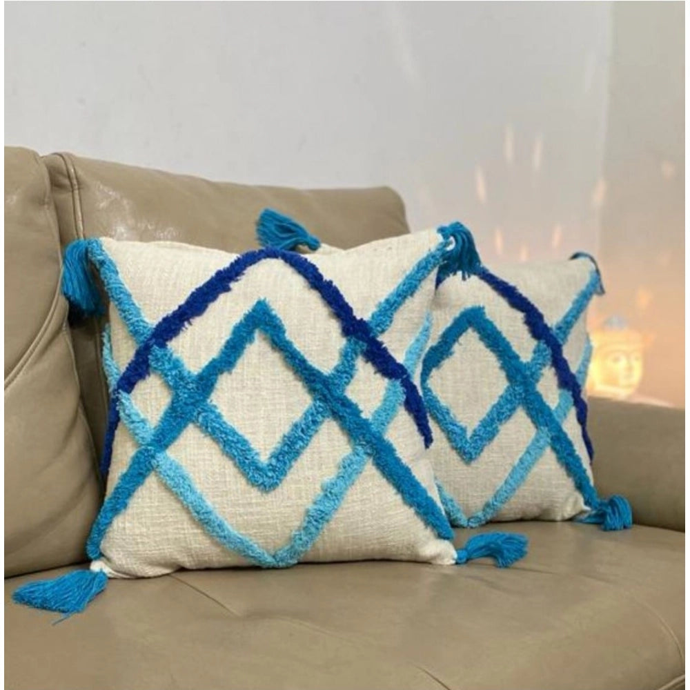 Slug Double cotton tufted sofa pillow cover pack of 2, perfect for living room seating areas