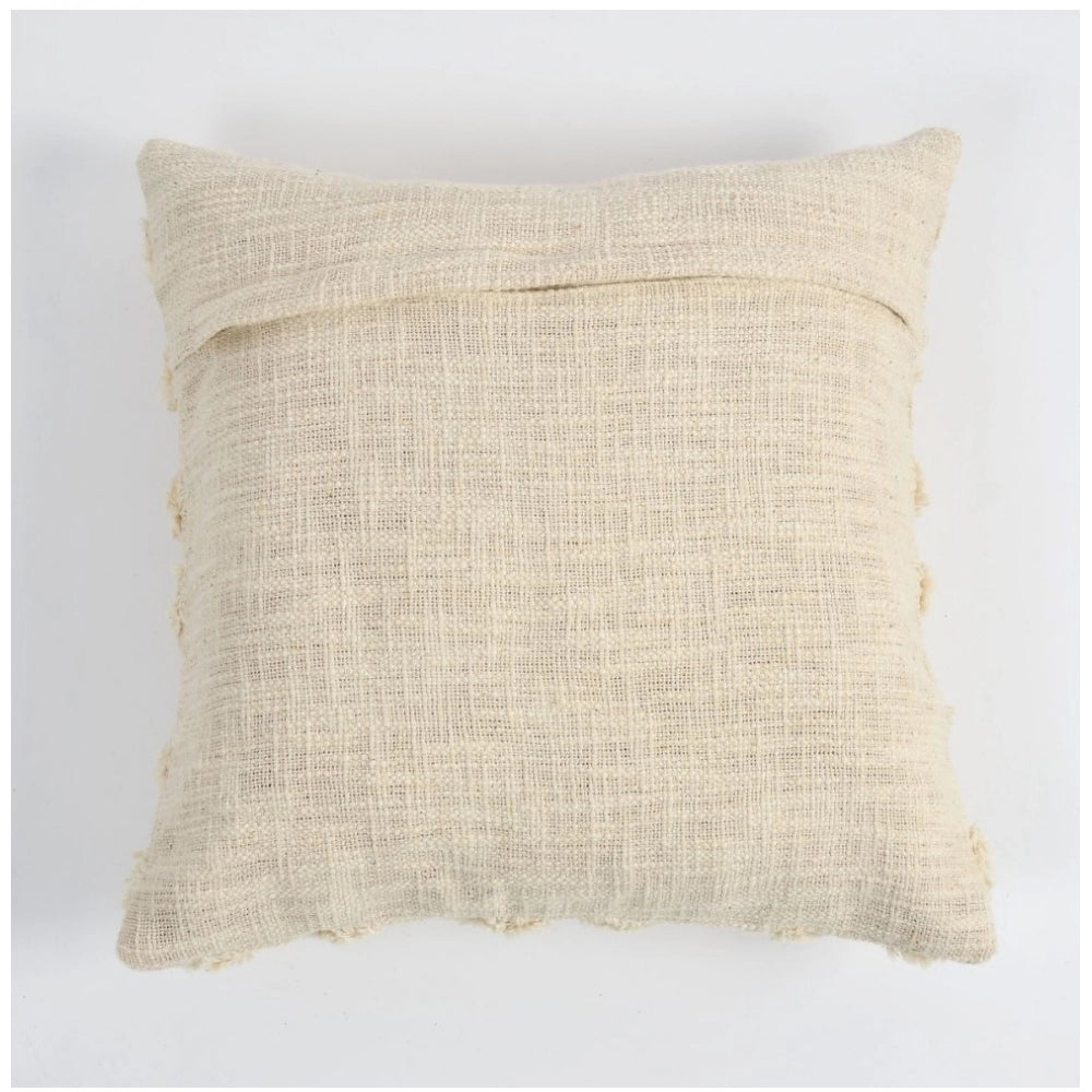 Off-white cotton tufted sofa pillow covers (pack of 2), ideal for living room decor