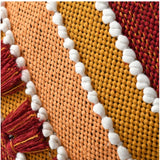 Orange cotton pit loom boho couch cushion covers pack of 2
