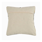 Handcrafted black & cream cotton diamond pit loom cushion covers, 16x16 inches each (set of 2), bohemian style for couch decor