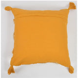 Yellow white cotton tufted sofa pillow cover pack of 2, multipurpose for living room seating