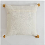 Yellow cotton tufted sofa pillow cover pack of 2, ideal for living room seating