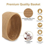 Cotton Storage Rope Woven Baskets Pack of 2 (Beige)