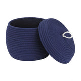 Cotton Bear Shaped Storage Matka Basket With Lid Pack of 1 (Blue)