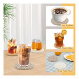 Mix cotton rope drink coasters set (6 pcs), versatile for tea, coffee, cups, and mugs