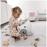 Cotton Bear Shaped Storage Baskets Pack of 1 (White)