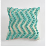 Sea green cotton pit loom cushion covers, pack of 2 for bohemian couch decor