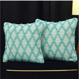 Sea Green cotton pit loom cushion cover pack of 2 for boho chic couch decor