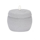 Cotton Bear Shaped Storage Matka Basket With Lid Pack of 1 (Grey)