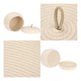 Cotton Bear Shaped Storage Matka Basket With Lid Pack of 1 (Beige)