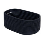 Cotton Oval Storage Rope Woven Baskets Pack of 1 (Black)